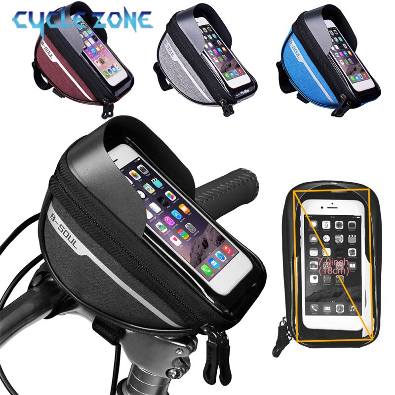 Mountain Biking Hip Pack - กระเป๋าจักรยานเสือภูเขาแบบมีหน้าจอสัมผัส ที่ยึดโทรศัพท์กับแฮนด์จักรยาน กระเป๋าจักรยาน กระเป๋าเก็บโทรศัพท์สำหรับจักรยาน อุปกรณ์เสริมสำหรับการปั่นจักรยาน
