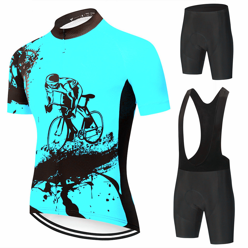Mountain Biking New Jersey - ชุดปั่นจักรยานผู้ชายใหม่ปี 2027 เสื้อเจอร์ซีย์สำหรับฤดูร้อน ชุดปั่นจักรยานเสือภูเขา กางเกงขาสั้นแบบมีสายเอว ชุดแข่งมอเตอร์ครอส