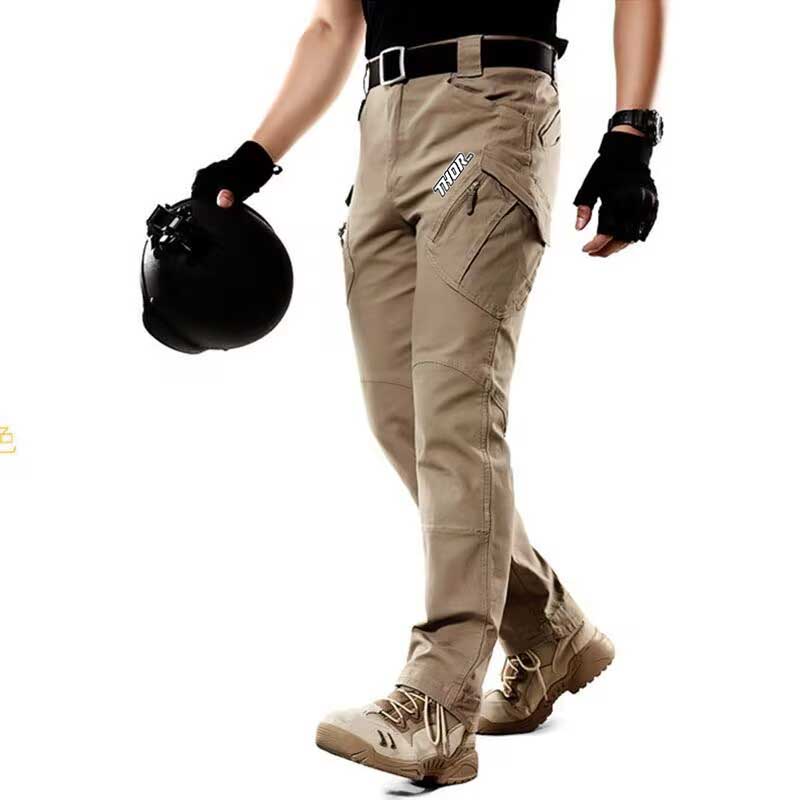 Mountain Biking Overalls - กางเกงปั่นจักรยานฤดูหนาว THORSOL สำหรับจักรยานเสือภูเขาแบบเอนดูโร่ กางเกงจักรยานแบบมีกระเป๋าหลายช่อง กางเกงปั่นจักรยานสำหรับผู้ชาย