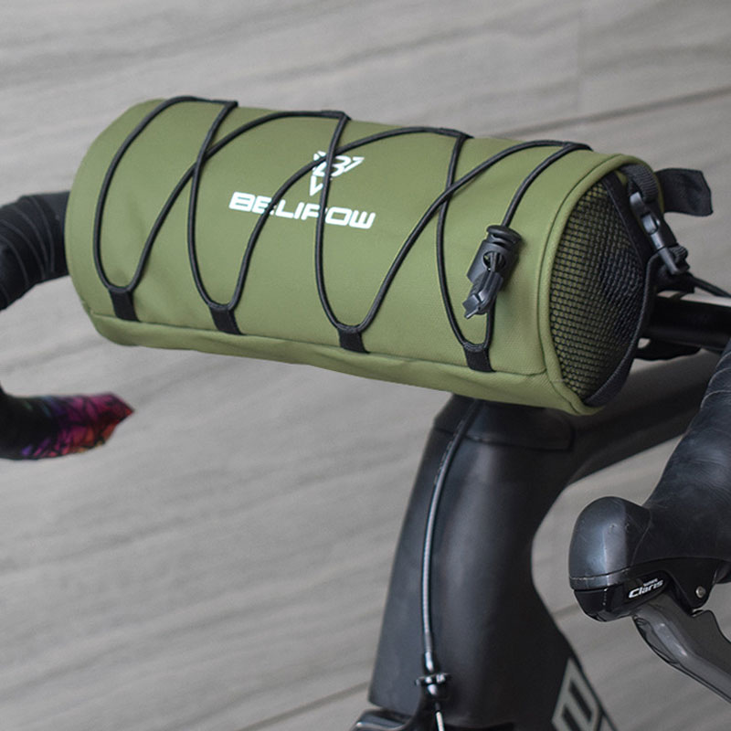Mountain Biking Hip Pack - กระเป๋าติดแฮนด์จักรยานขนาด 2 ลิตร/5 ปอนด์ พร้อมผ้าคลุมกันฝน กระเป๋าติดจักรยานด้านหน้าสำหรับจักรยาน