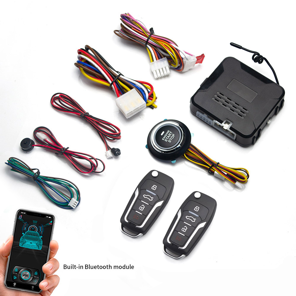 Dropper Post Remote - ระบบสัญญาณกันขโมยรถยนต์ 12V แบบสากล พร้อมระบบสตาร์ท-ดับเครื่องยนต์ ควบคุมผ่านแอพมือถือบลูทูธ ชุดสตาร์ทอัตโนมัติ