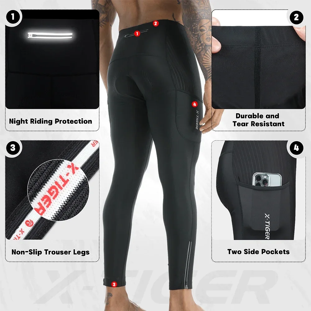 X-TIGER ผู้ชายกางเกงจักรยาน 5D - Mountain Biking Overalls บทวิจารณ์และราคา